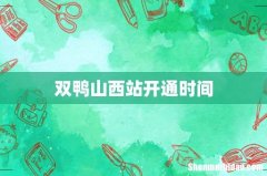 双鸭山西站开通时间