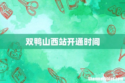 双鸭山西站开通时间
