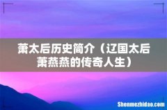 辽国太后萧燕燕的传奇人生 萧太后历史简介