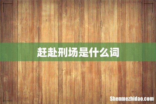 赶赴刑场是什么词