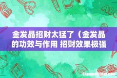 金发晶的功效与作用 招财效果极强 金发晶招财太猛了