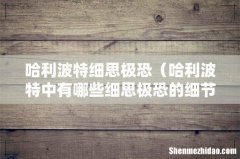 哈利波特中有哪些细思极恐的细节 哈利波特细思极恐