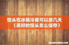蒸好的馒头怎么保存 馒头在冰箱冷藏可以放几天