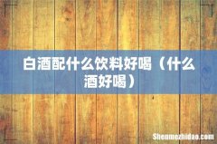 什么酒好喝 白酒配什么饮料好喝