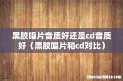 黑胶唱片和cd对比 黑胶唱片音质好还是cd音质好