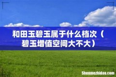 碧玉增值空间大不大 和田玉碧玉属于什么档次