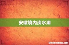 安徽境内淡水湖