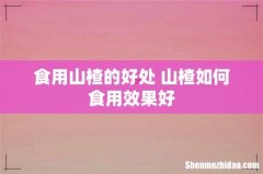 食用山楂的好处 山楂如何食用效果好