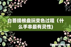 白菩提根盘玩变色过程（什么手串最有灵性)