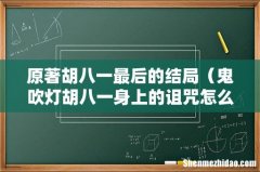 鬼吹灯胡八一身上的诅咒怎么解除的 原著胡八一最后的结局