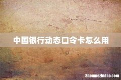 中国银行动态口令卡怎么用