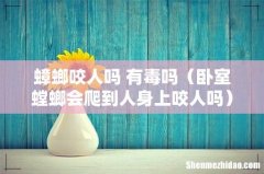 卧室螳螂会爬到人身上咬人吗 蟑螂咬人吗 有毒吗