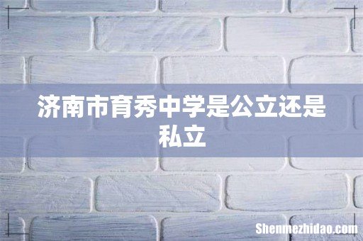 济南市育秀中学是公立还是私立