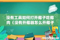没有开椰器怎么开椰子 没有工具如何打开椰子吃椰肉