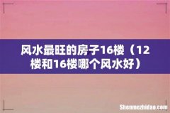 12楼和16楼哪个风水好 风水最旺的房子16楼