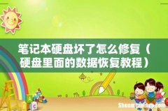 硬盘里面的数据恢复教程 笔记本硬盘坏了怎么修复