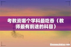 教师最有前途的科目 考教资哪个学科最吃香