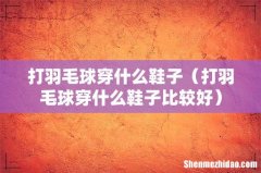 打羽毛球穿什么鞋子比较好 打羽毛球穿什么鞋子