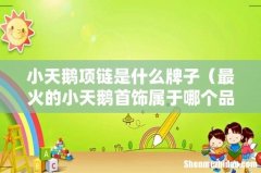 最火的小天鹅首饰属于哪个品牌 小天鹅项链是什么牌子