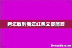 跨年收到新年红包文案简短
