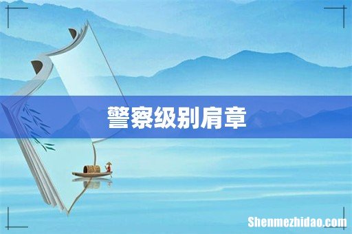 警察级别肩章