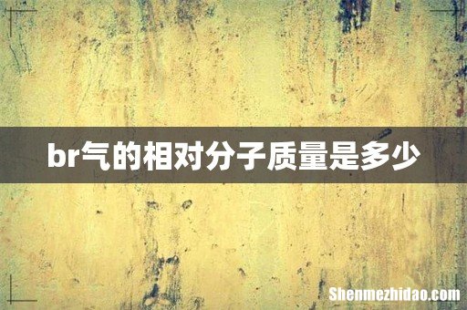 br气的相对分子质量是多少
