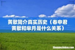 春申君黄歇和芈月是什么关系 黄歇简介真实历史