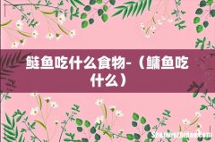 鳙鱼吃什么 鲢鱼吃什么食物-