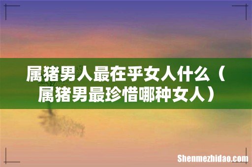 属猪男最珍惜哪种女人 属猪男人最在乎女人什么