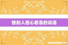 替别人担心着急的词语