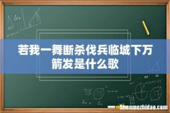 若我一舞断杀伐兵临城下万箭发是什么歌