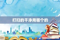 打扫的干净用哪个的