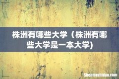 株洲有哪些大学（株洲有哪些大学是一本大学)