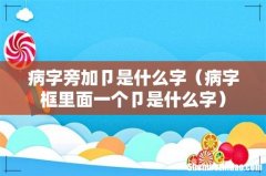 病字框里面一个卩是什么字 病字旁加卩是什么字