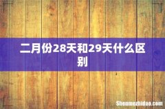 二月份28天和29天什么区别