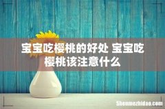 宝宝吃樱桃的好处 宝宝吃樱桃该注意什么