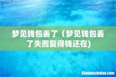 梦见钱包丢了（梦见钱包丢了失而复得钱还在)