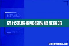 硫代硫酸根和硫酸根反应吗