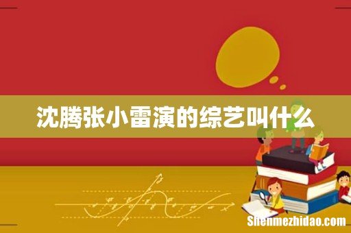 沈腾张小雷演的综艺叫什么
