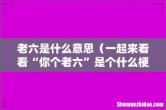 一起来看看“你个老六”是个什么梗 老六是什么意思