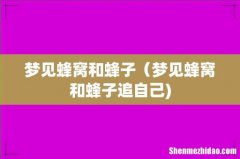 梦见蜂窝和蜂子（梦见蜂窝和蜂子追自己)