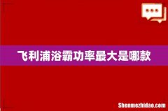 飞利浦浴霸功率最大是哪款