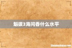 魁拔3海问香什么水平