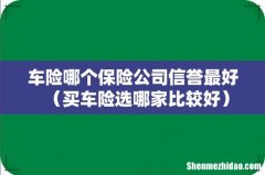 买车险选哪家比较好 车险哪个保险公司信誉最好