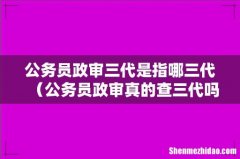 公务员政审真的查三代吗 公务员政审三代是指哪三代