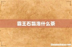 霸王石瓢泡什么茶