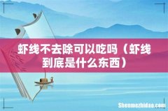 虾线到底是什么东西 虾线不去除可以吃吗