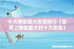 世界上体型最大的十大恐龙 十大体型最大恐龙排行