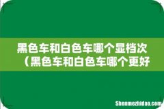 黑色车和白色车哪个更好 黑色车和白色车哪个显档次