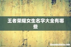 王者荣耀女生名字大全有哪些